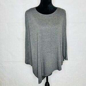 Alo Yoga Gray Kimono Style Pullover Size S Shirt Hi-Low Hem Lightweight Soft